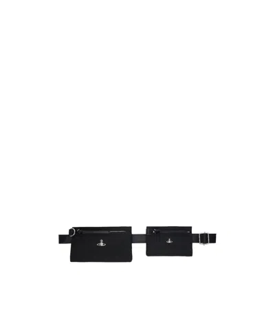 Vivienne Westwood Double Pouch Belt In Black