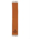 Vivienne Westwood Double Logo Wool Scarf In Red