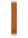 Vivienne Westwood Double Logo Wool Scarf In Red