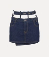 Vivienne Westwood Double Waistband Foam Skirt Cotton Sunken Orb 28 Women