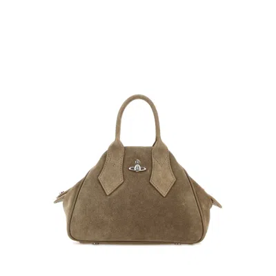 Vivienne Westwood Dove Grey Suede Small Yasmine Handbag