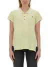 Vivienne Westwood Orb-embroidered Cotton Polo Top In White