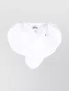 Vivienne Westwood Heart-shaped Crop Top With V-neckline And Embroidered Orb Logo In White