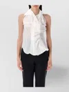 Vivienne Westwood Draped Buttoned Collared Sleeveless Top