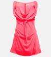 Vivienne Westwood Draped Crêpe Minidress In Pink Neon