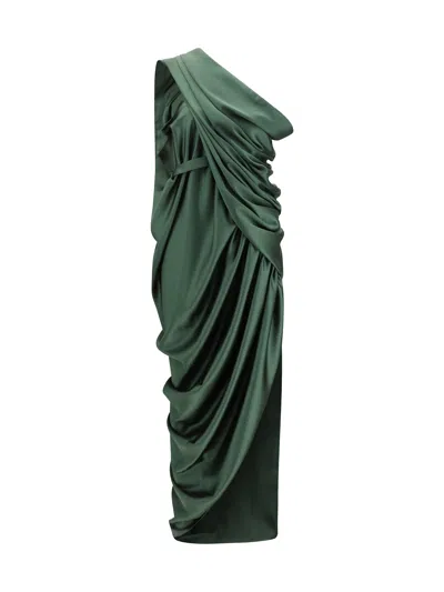 Vivienne Westwood Draped Midi Dress In Green