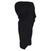 Vivienne Westwood Draped Midi Dress In Black Cotton In Black