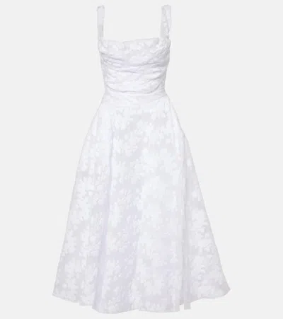 Vivienne Westwood Draped Midi Dress In White