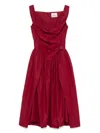 Vivienne Westwood Mens Carmine Sunday Draped Cotton-poplin Midi Dress In Red