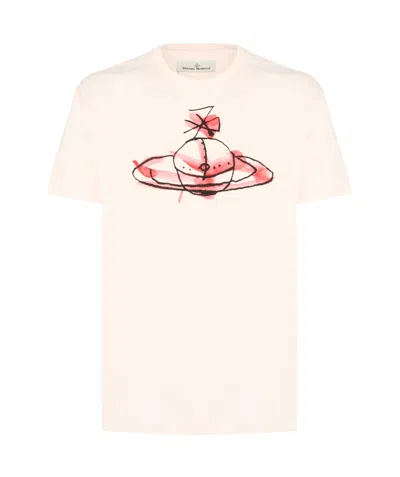Vivienne Westwood Drawn Orb Classic T-shirt In Pink