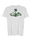 Vivienne Westwood White Crew Neck T-shirt With Orb Print On The Front In Cotton Man In White