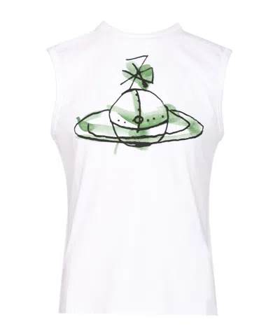 VIVIENNE WESTWOOD ORB-PRINT TANK TOP