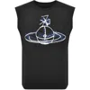 Vivienne Westwood Crew Neck Graphic Print Short Sleeves In Black