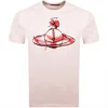 Vivienne Westwood Pink Crewneck Printed T-shirt In Pink