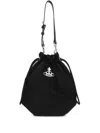 Vivienne Westwood Drawstring Pouch Handbag In Black