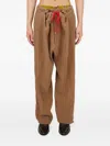 Vivienne Westwood Wreck Straight-leg Drawstring Pants In Brown