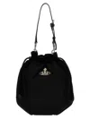 Vivienne Westwood Drawstring Pouch Handbag In Black