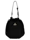 Vivienne Westwood Drawstring Pouch Handbag In Black