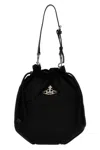 Vivienne Westwood Drawstring Pouch Handbag In Black