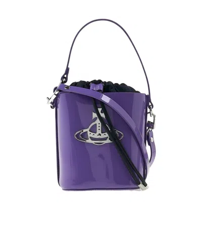 Vivienne Westwood Drawstring Shoulder Bag In Blue