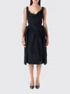 Vivienne Westwood Draped Distressed Midi Cocktail Dress In Black