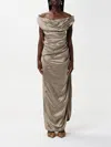 Vivienne Westwood Gray Panther Midi Dress In Gold