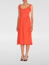 Vivienne Westwood Draped Neckline Midi Dress With Gathered Waist