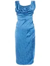 Vivienne Westwood Safety-pin Jacquard Midi Dress In Blu