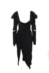 Vivienne Westwood Black Side Panther Midi Dress