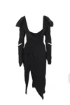 Vivienne Westwood Black Side Panther Midi Dress