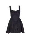 Vivienne Westwood Square Neckline Sleeveless Flared Skirt Mini Length Draped Detail In Black