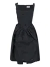 Vivienne Westwood Sleeveless Ruched Dress Cut-out Accents In Black