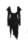 Vivienne Westwood Long Sleeve Robe Panthère In Black