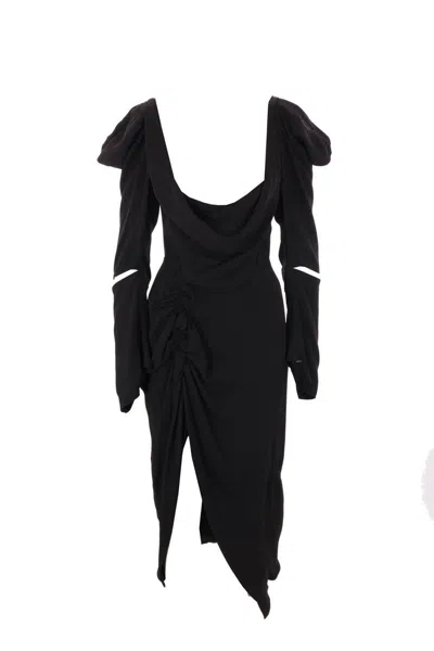 Vivienne Westwood Black Side Panther Midi Dress