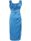 Vivienne Westwood Safety-pin Jacquard Midi Dress In Blue