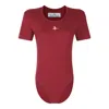 Vivienne Westwood Stylish Short Sleeve Jumpsuit With Round Neckline In Red