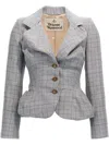 Vivienne Westwood Drunken Jacket Prince Of Wales 48 Women In Blue
