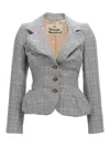 Vivienne Westwood Drunken Jacket Prince Of Wales 48 Women In Light Blue