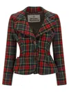 Vivienne Westwood Red And Green Wool Blazer In Green
