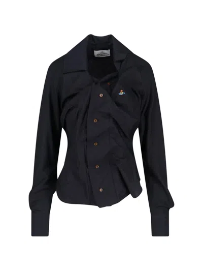 Vivienne Westwood Drunken Collection Shirt - Size 40 In Black
