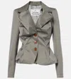 Vivienne Westwood Drunken Cotton Jacket In Grey