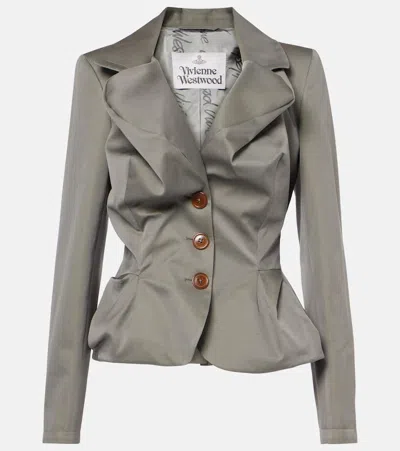 Vivienne Westwood Drunken Cotton Jacket In M402 Grey