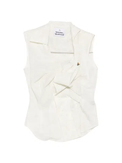 Vivienne Westwood Drunken Shirt And Blouse Beige In Multi