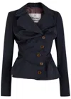 Vivienne Westwood Drunken Tailored Jacket In Navy