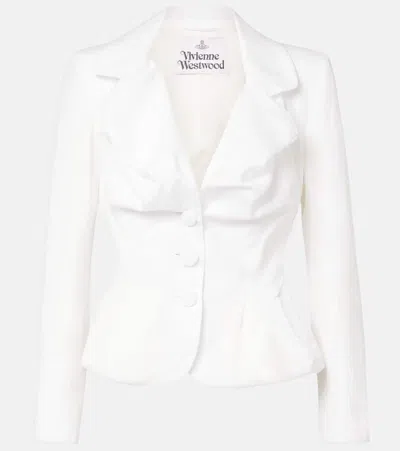 Vivienne Westwood Drunken Draped Cotton-twill Shirt In Neutral