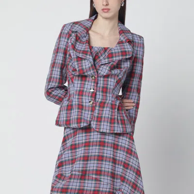 VIVIENNE WESTWOOD DRUNKEN JACKET WITH TARTAN PATTERN