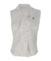 Vivienne Westwood Silk Cotton Sleeveless Drunken Shirt
