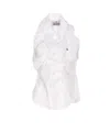 Vivienne Westwood Draped Buttoned Collared Sleeveless Top