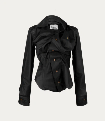 VIVIENNE WESTWOOD DRUNKEN SHIRT COTTON BLACK 44 WOMEN