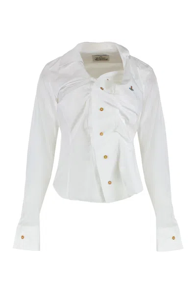 Vivienne Westwood Button Closure White Cotton Shirt